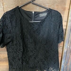 Dress Forum Black Cropped Embellished Blouse